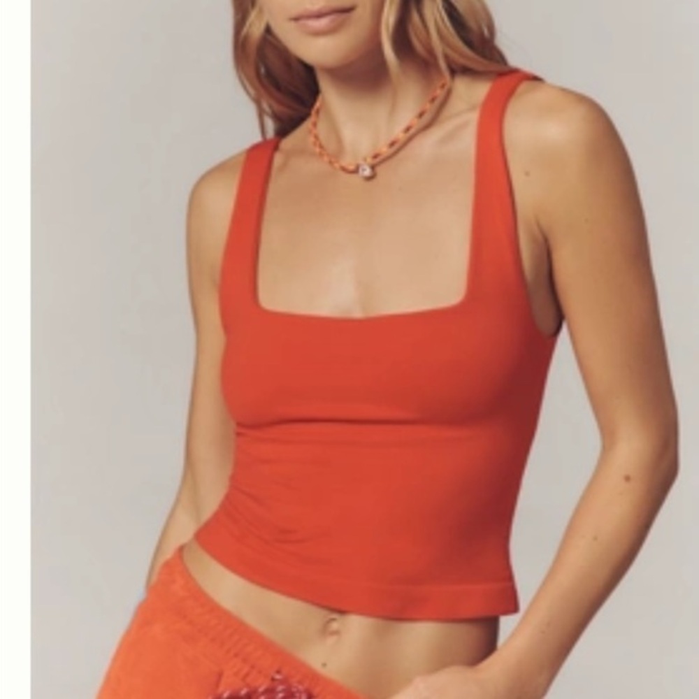 NWT Anthropologie LyreBird Skin Seamless Square-Neck Tank Size: S/M - Picture 2 of 6